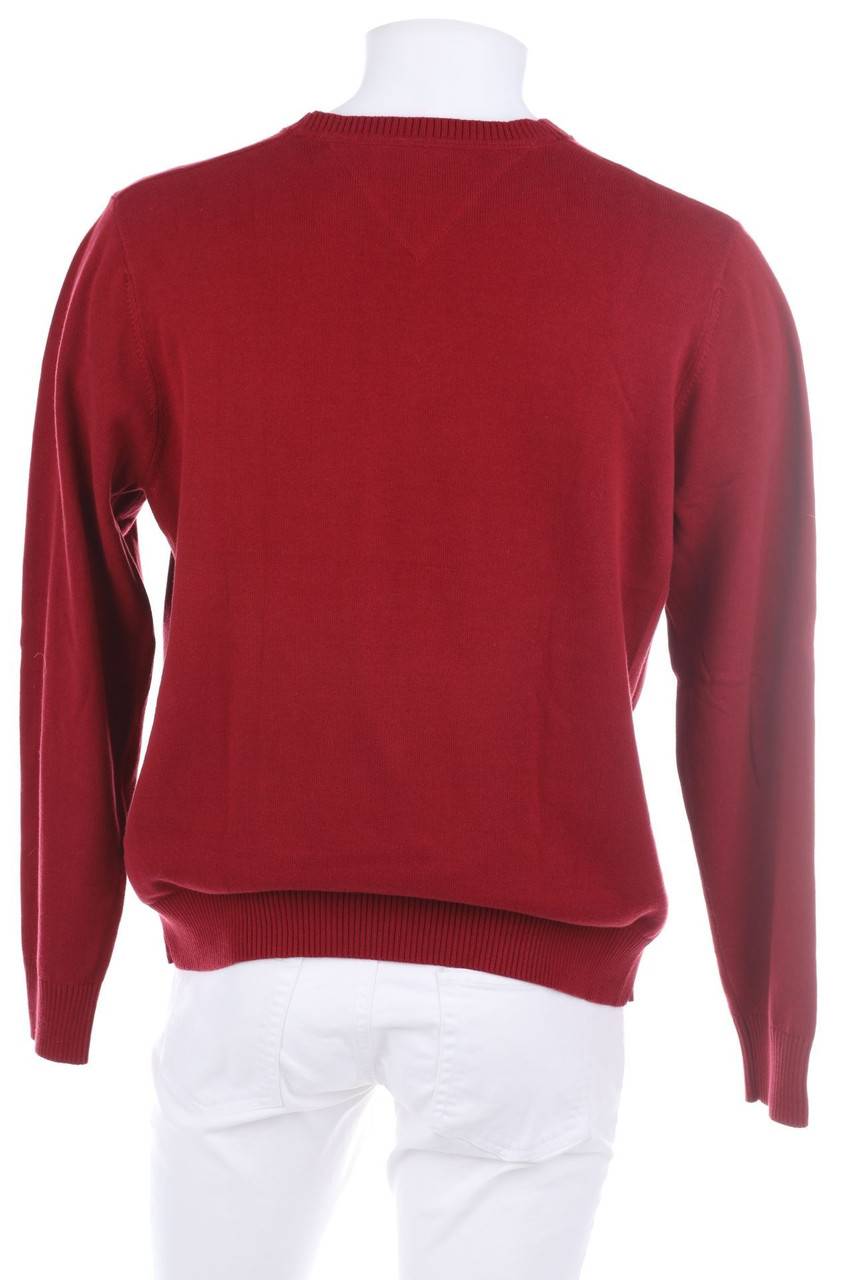 Carou TOMMY HILFIGER Baumwoll-Strick-Pullover Mit V-Neck