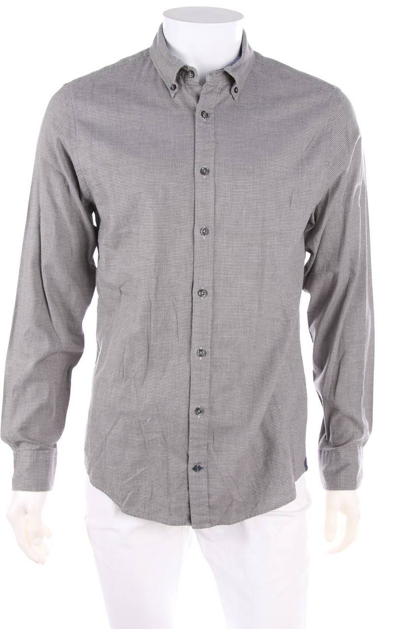 Carou TOMMY HILFIGER Button-down-Hemd mit Hahnentritt-Muster