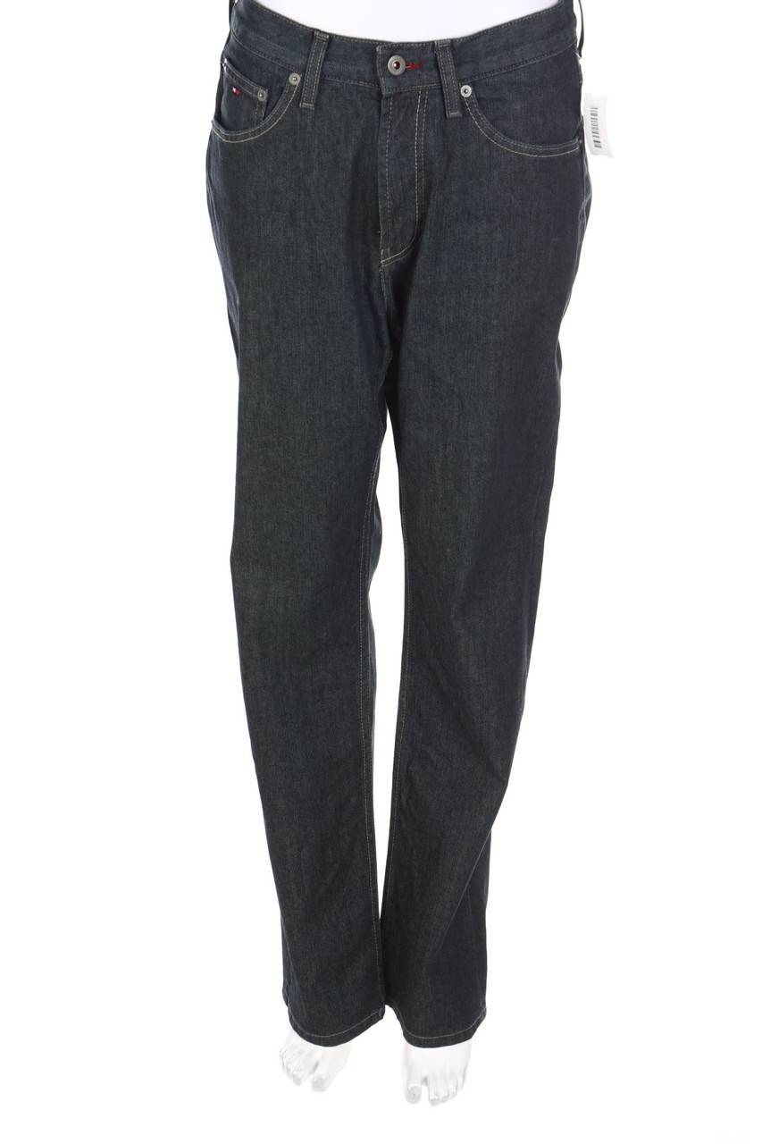 Carou TOMMY HILFIGER Dark Denim Straight Cut Jeans mit Logo-Patch