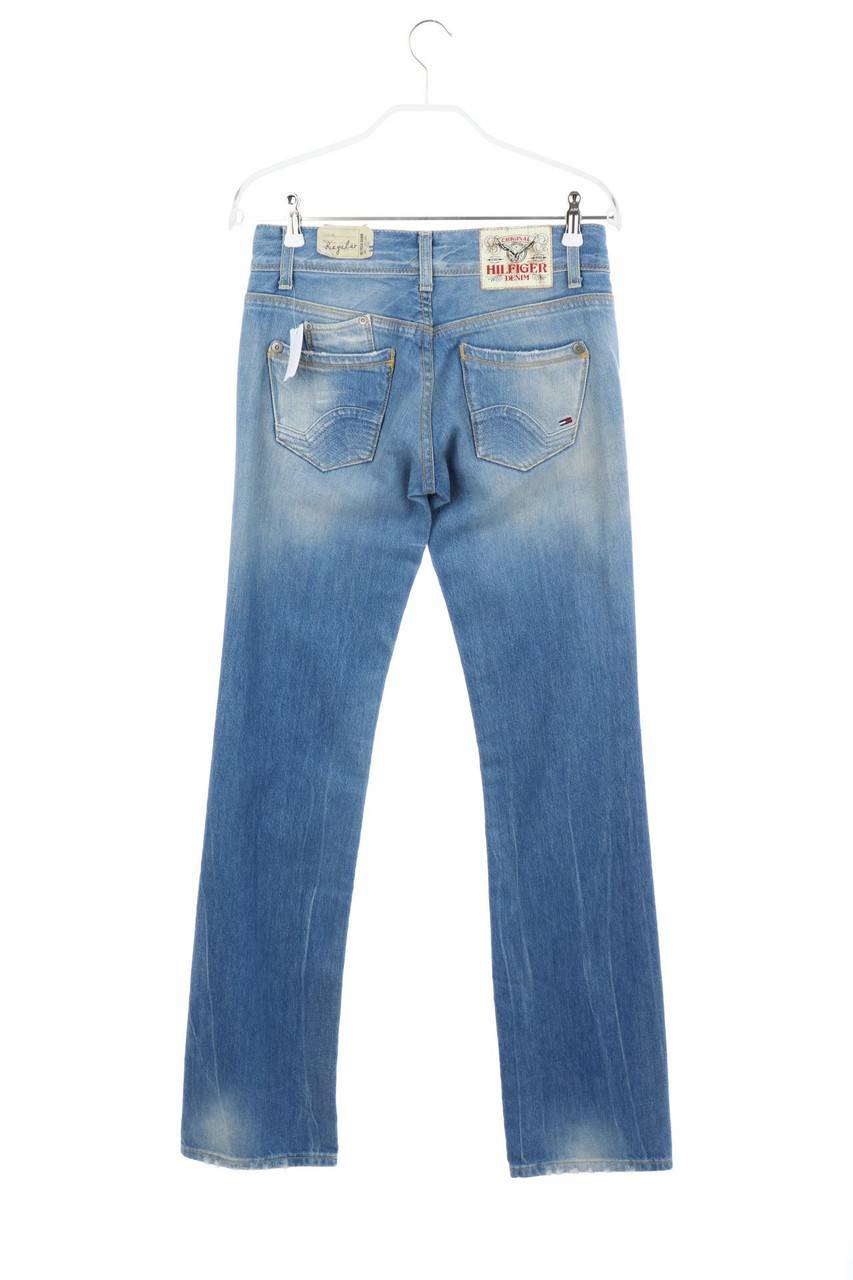 Carou TOMMY HILFIGER Distressed Straight Cut Jeans Mit Logo-Stickerei