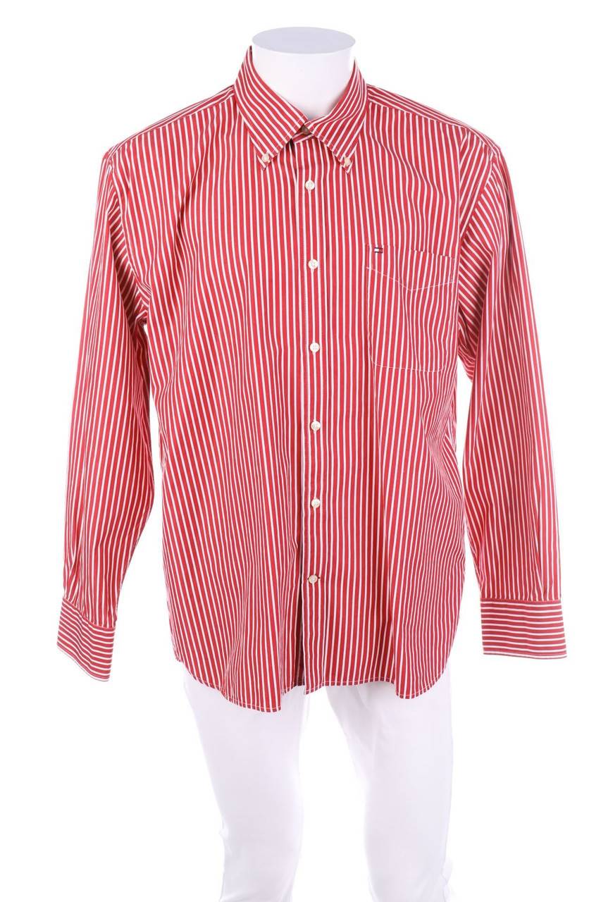 Carou TOMMY HILFIGER gestreiftes Button-down-Hemd aus Baumwolle