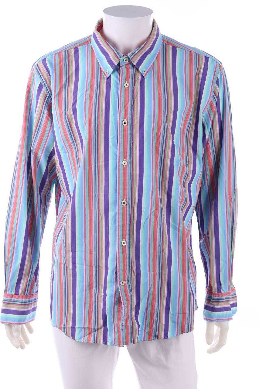 Carou TOMMY HILFIGER gestreiftes Button-down-Hemd aus Baumwolle