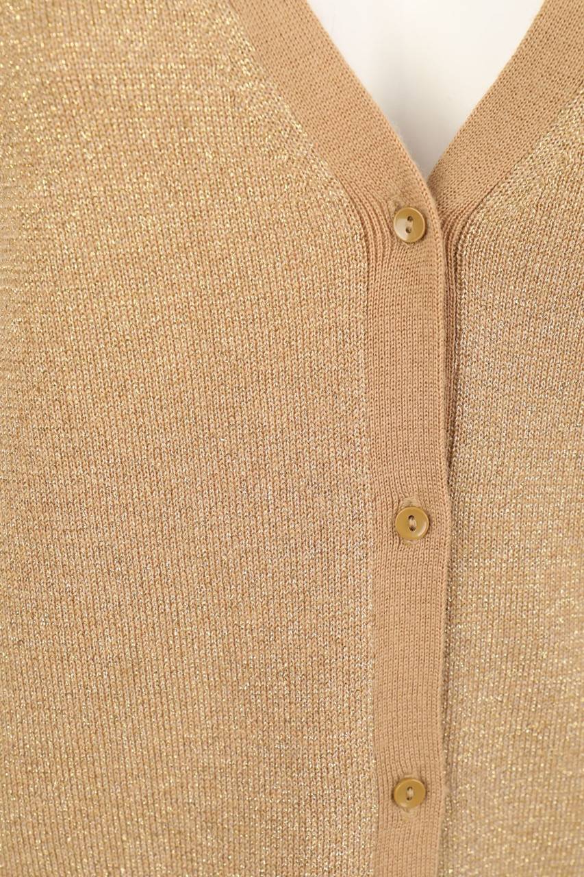 Carou TOMMY HILFIGER Glitzer-Cardigan Mit Logo-Plakette