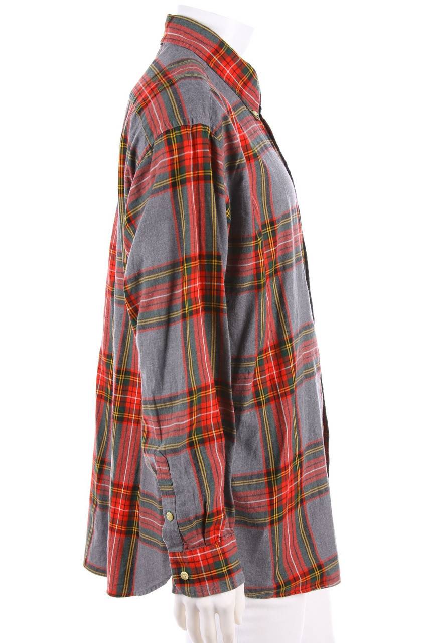 Carou TOMMY HILFIGER Kariertes Button-down-Hemd Mit Logo-Stickerei