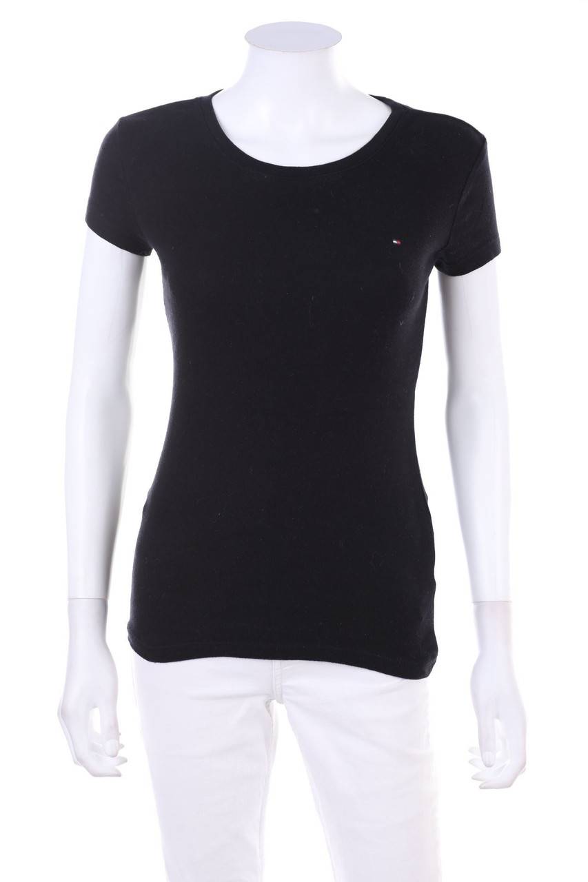 Carou TOMMY HILFIGER Kurzarm-Shirt mit Logo-Stickerei