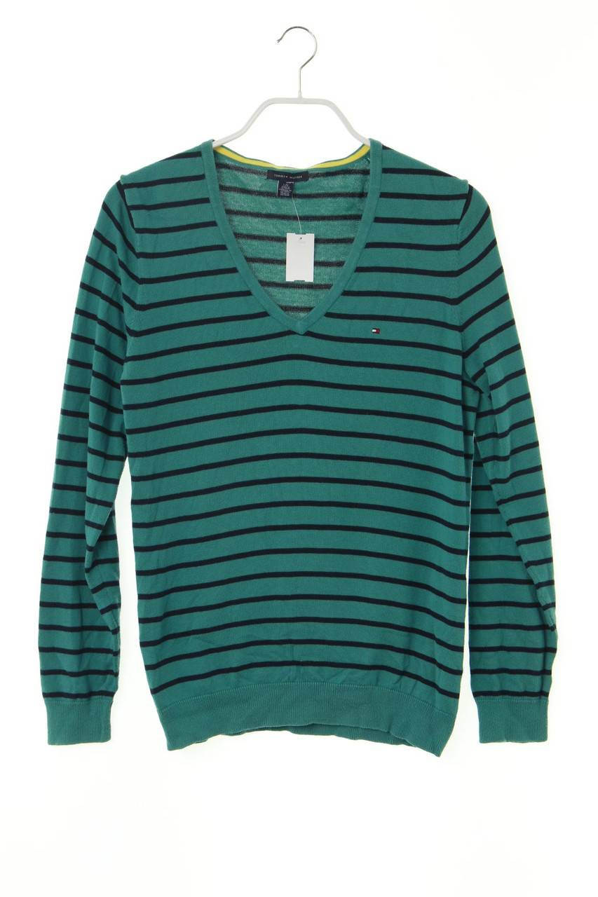 Carou TOMMY HILFIGER Streifen-Pullover mit Logo-Stickerei