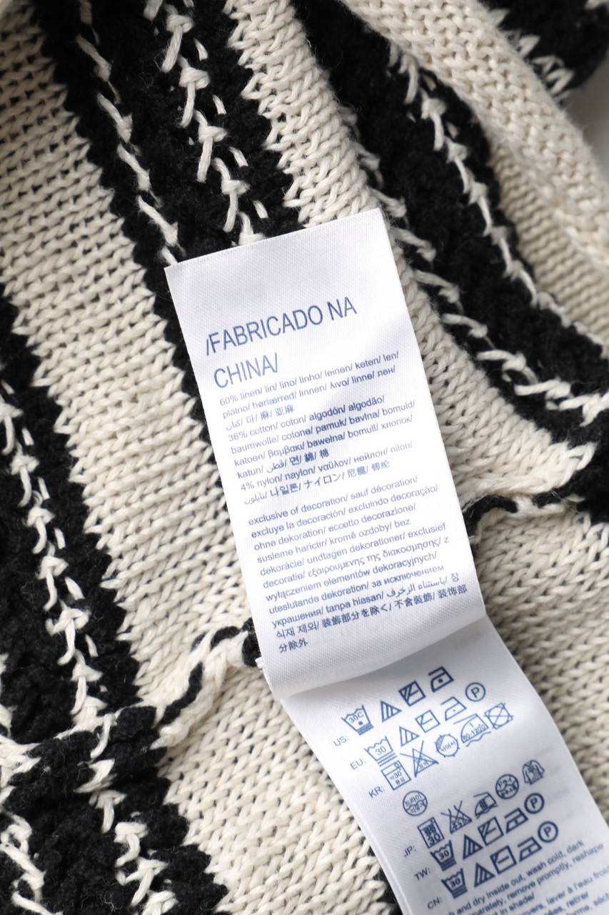 Carou TOMMY HILFIGER Strick-Pullover Aus Leinen-Mix Mit Streifen