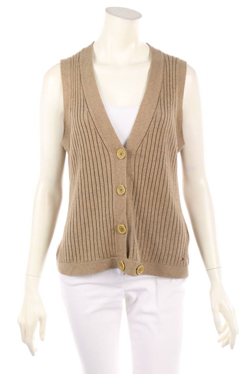 Carou TOMMY HILFIGER Strickweste aus Baumwoll-Mix mit Wolle