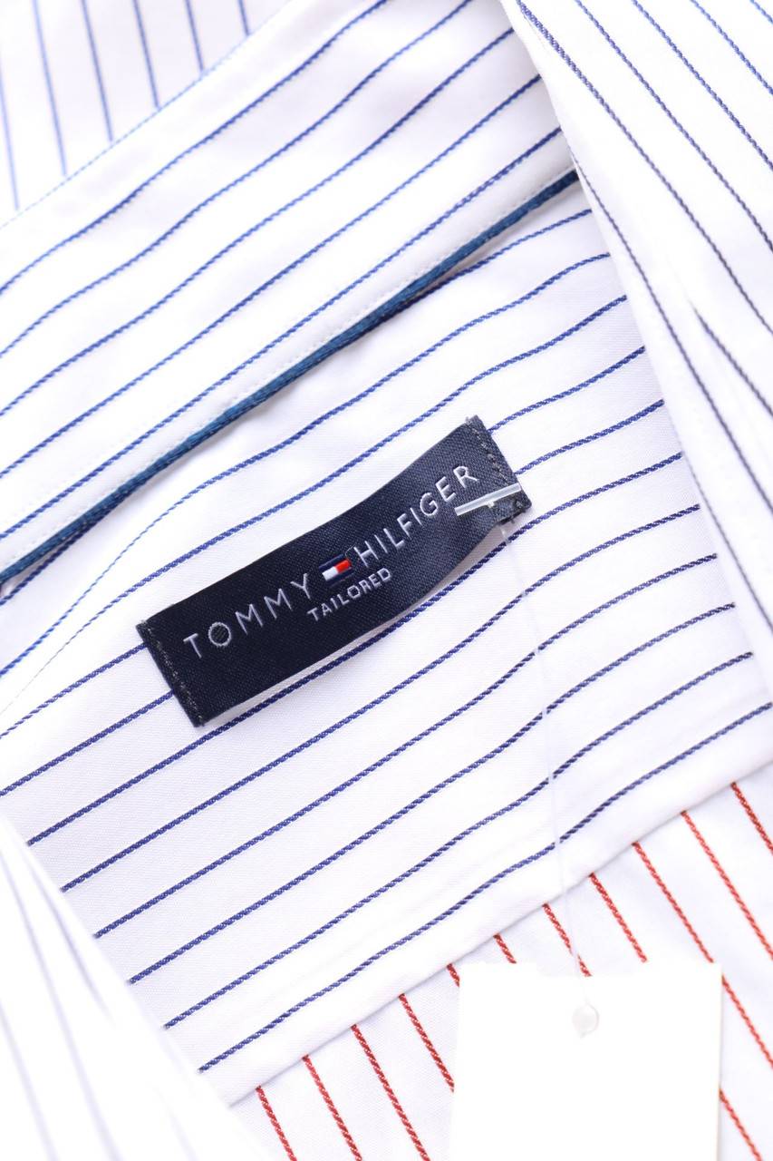 Carou TOMMY HILFIGER TAILORED Gestreiftes Hemd Mit Logo-Stickerei