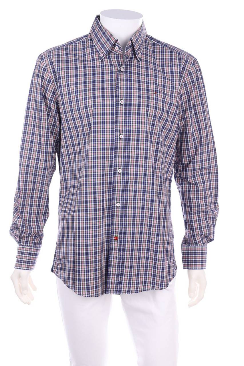 Carou TOMMY HILFIGER TAILORED kariertes Button-down-Hemd