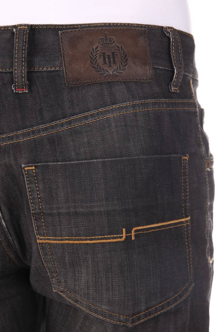 Carou TOMMY HILFIGER Used Look Slim-Jeans Mit Logo-Patch