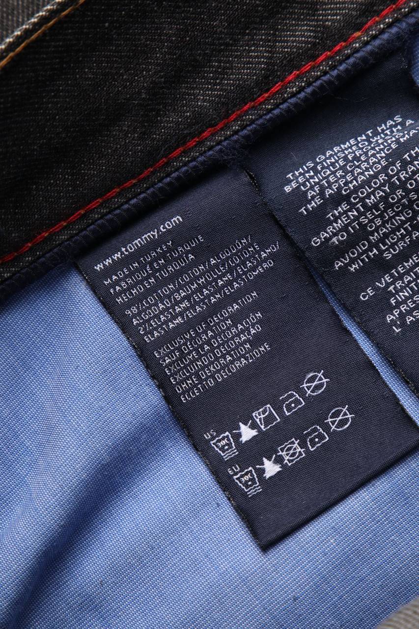 Carou TOMMY HILFIGER Used Look Slim-Jeans Mit Logo-Patch