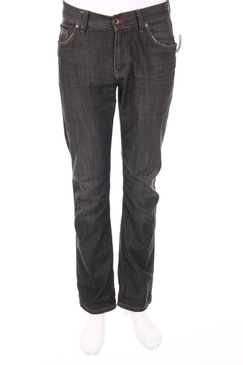 Carou TOMMY HILFIGER Used Look Slim-Jeans mit Logo-Patch
