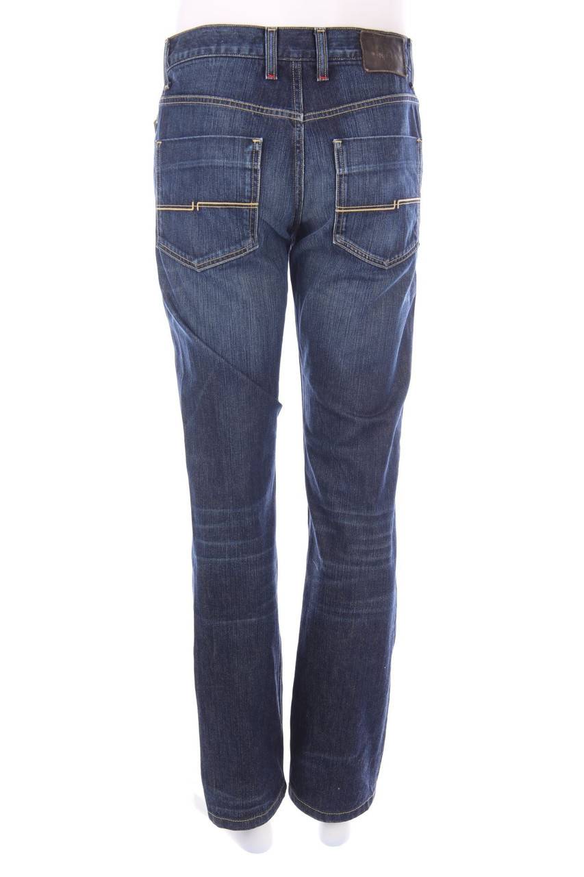 Carou TOMMY HILFIGER Used Look Straight Cut Jeans Mit Logo-Patch