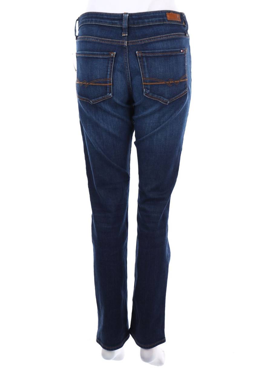 Carou TOMMY HILFIGER Used Look Straight Cut Jeans Mit Logo-Patch