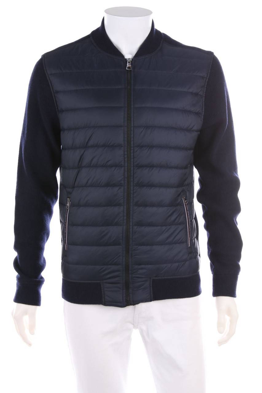 Carou TOMMY HILFIGER wattierte Jacke aus Woll-Mix mit Logo-Stickerei
