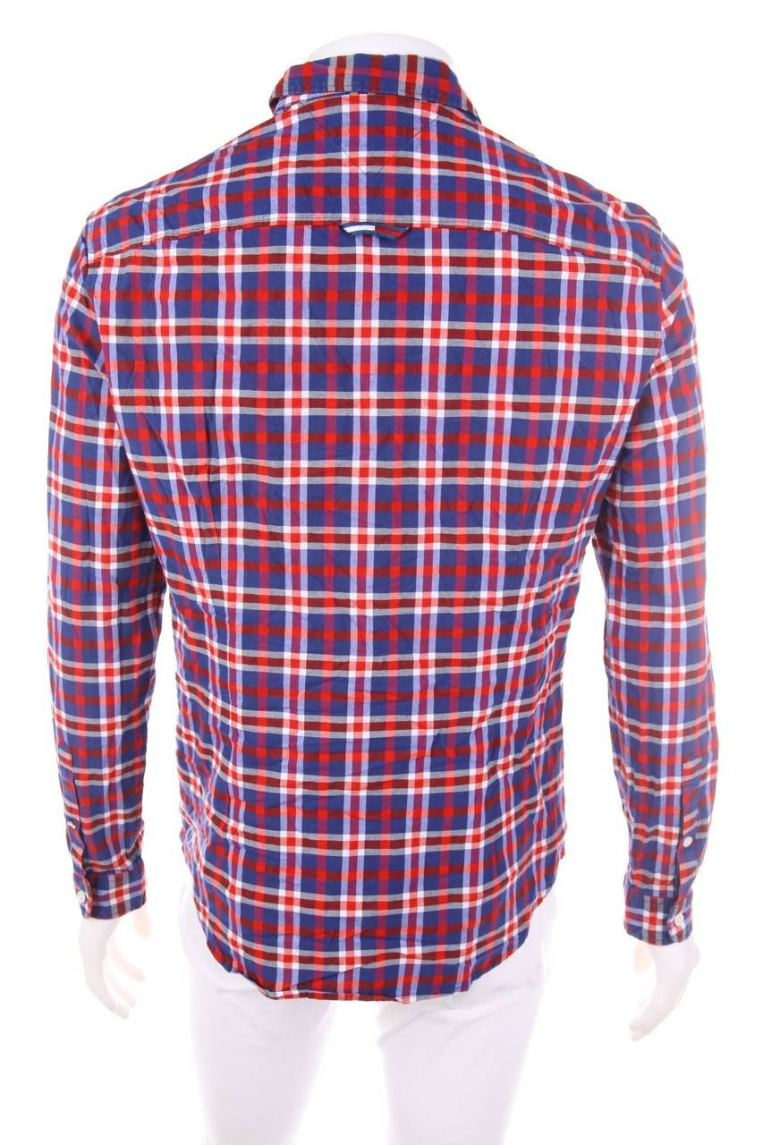 Carou TOMMY JEANS Tommy Hilfiger Kariertes Hemd Mit Logo-Stickerei