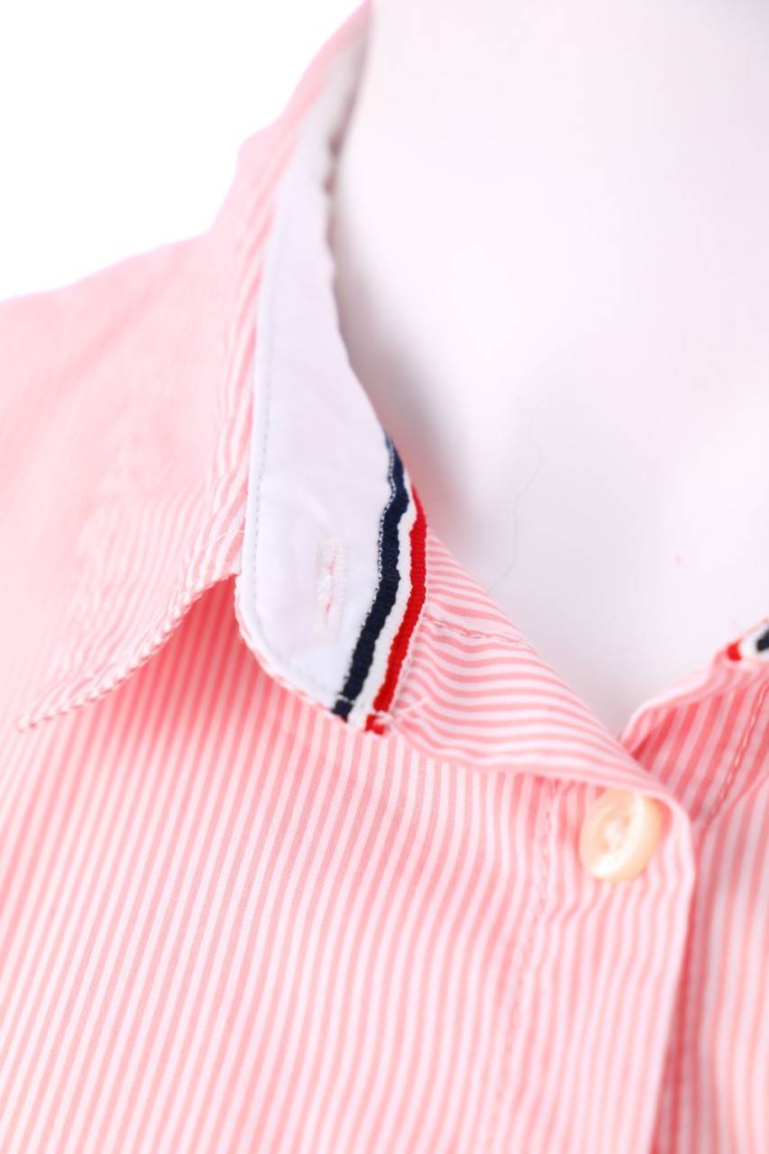Carou TOMMY JEANS Tommy Hilfiger Streifen-Hemd-Bluse Mit Logo-Stickerei