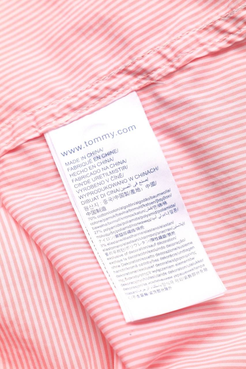Carou TOMMY JEANS Tommy Hilfiger Streifen-Hemd-Bluse Mit Logo-Stickerei