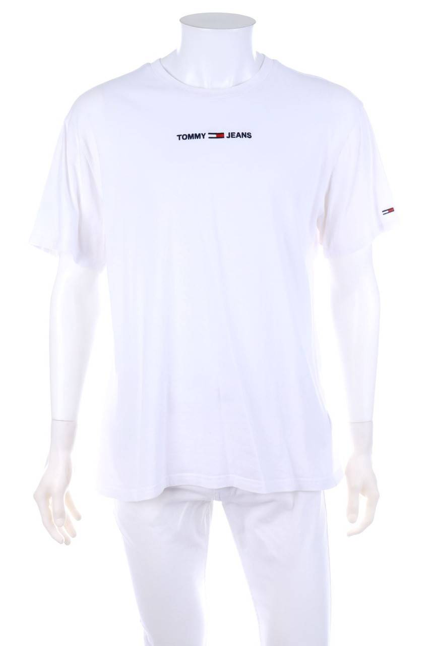 Carou TOMMY JEANS Tommy Hilfiger T-Shirt mit Rundhals mit Logo-Stickerei