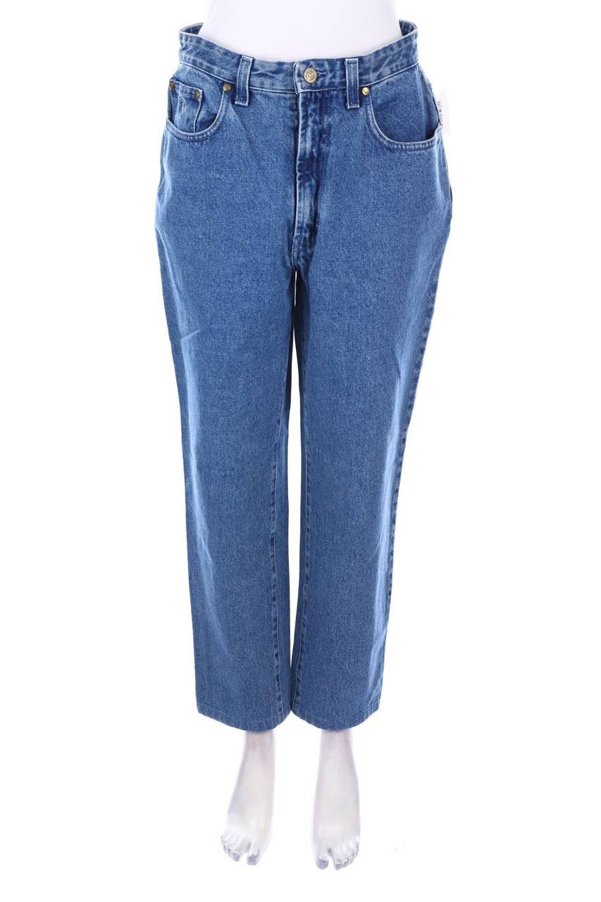 Carou TRUSSARDI JEANS Vintage-Mom-Jeans mit Logo-Patch