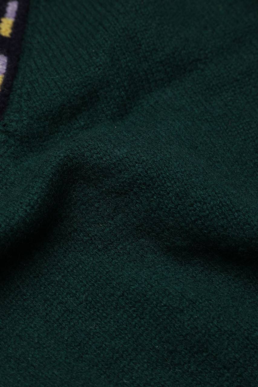 Carou UNITED COLORS OF BENETTON Vintage-Strick-Pullover Aus Reiner Schurwolle