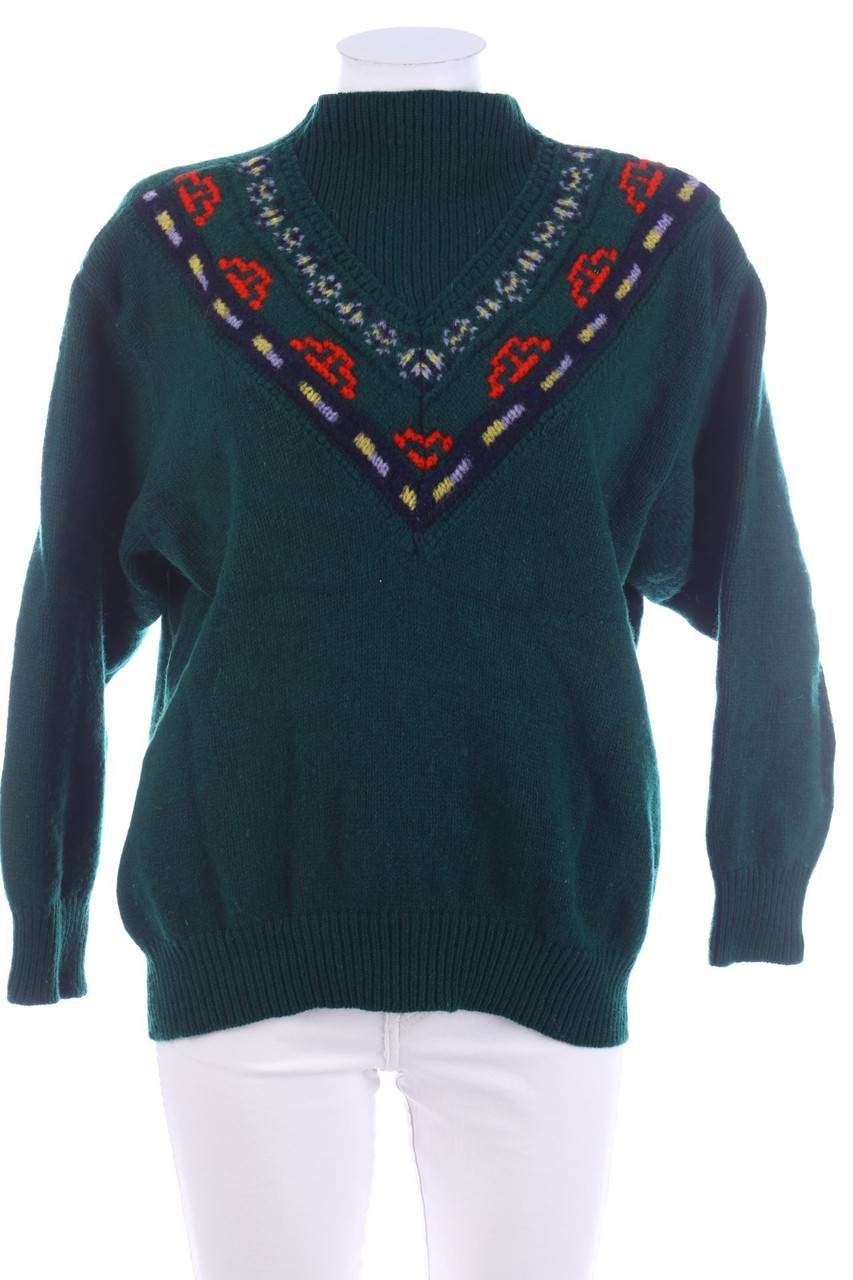 Carou UNITED COLORS OF BENETTON Vintage-Strick-Pullover aus reiner Schurwolle