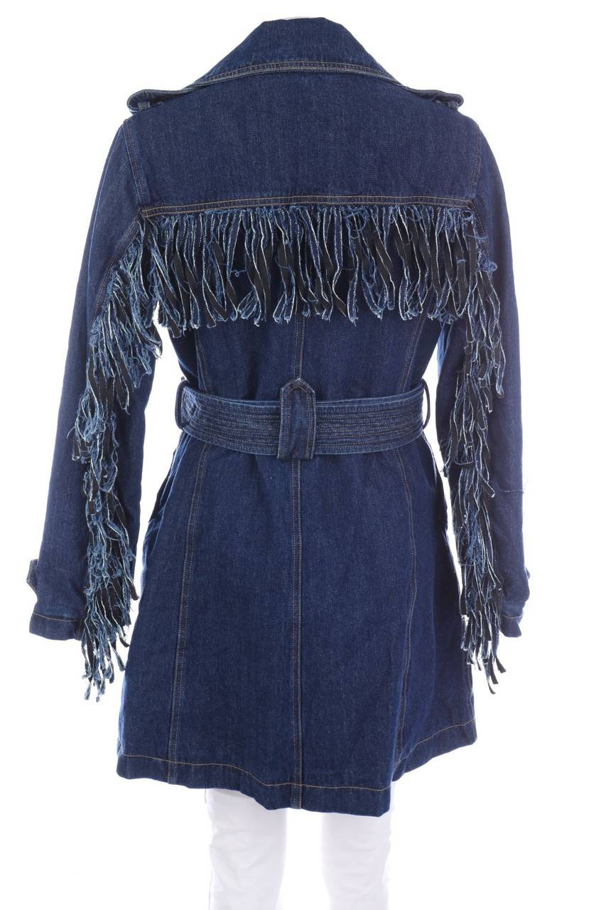 Carou UNITED COLORS OF BENETTON Y2K-Jeans-Mantel Mit Fransen