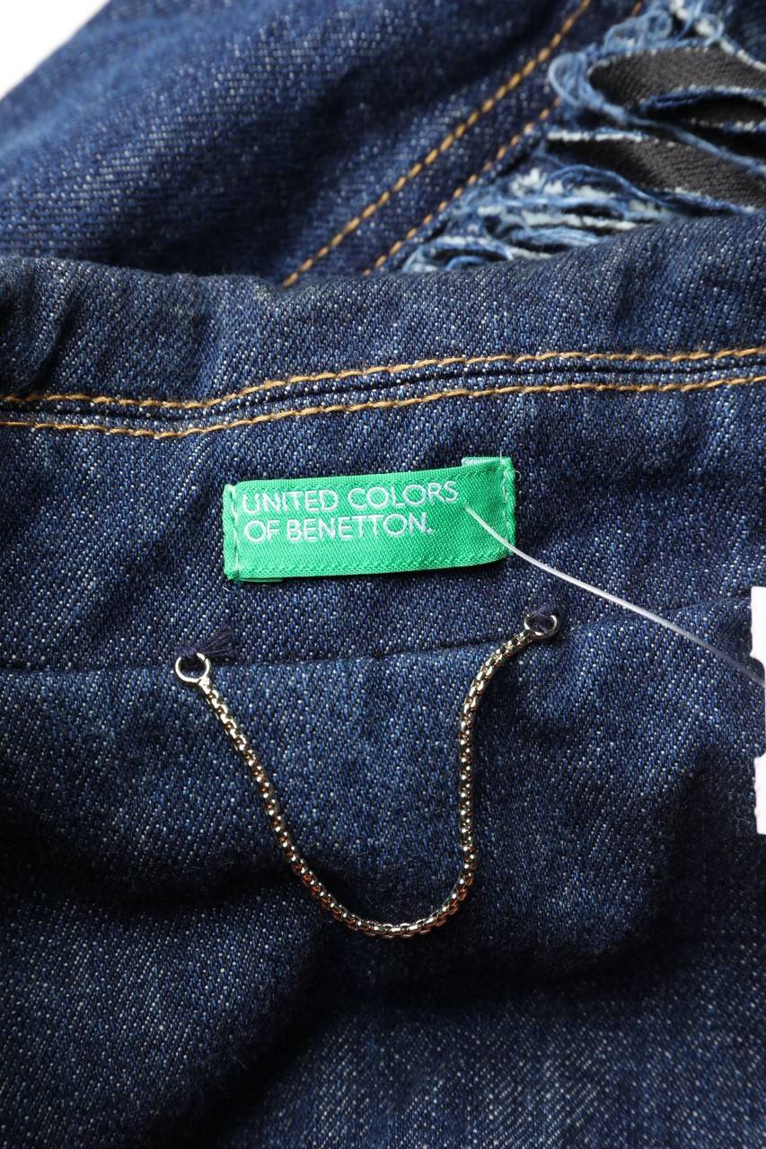 Carou UNITED COLORS OF BENETTON Y2K-Jeans-Mantel Mit Fransen