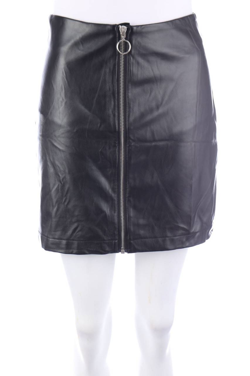 Carou URBAN CLASSICS Faux Leather-Mini-Rock mit Reißverschluss
