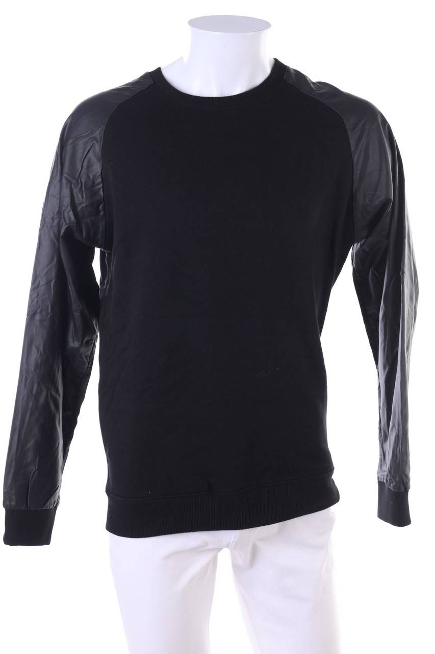 Carou URBAN CLASSICS Sweatshirt mit Kunstleder-Details