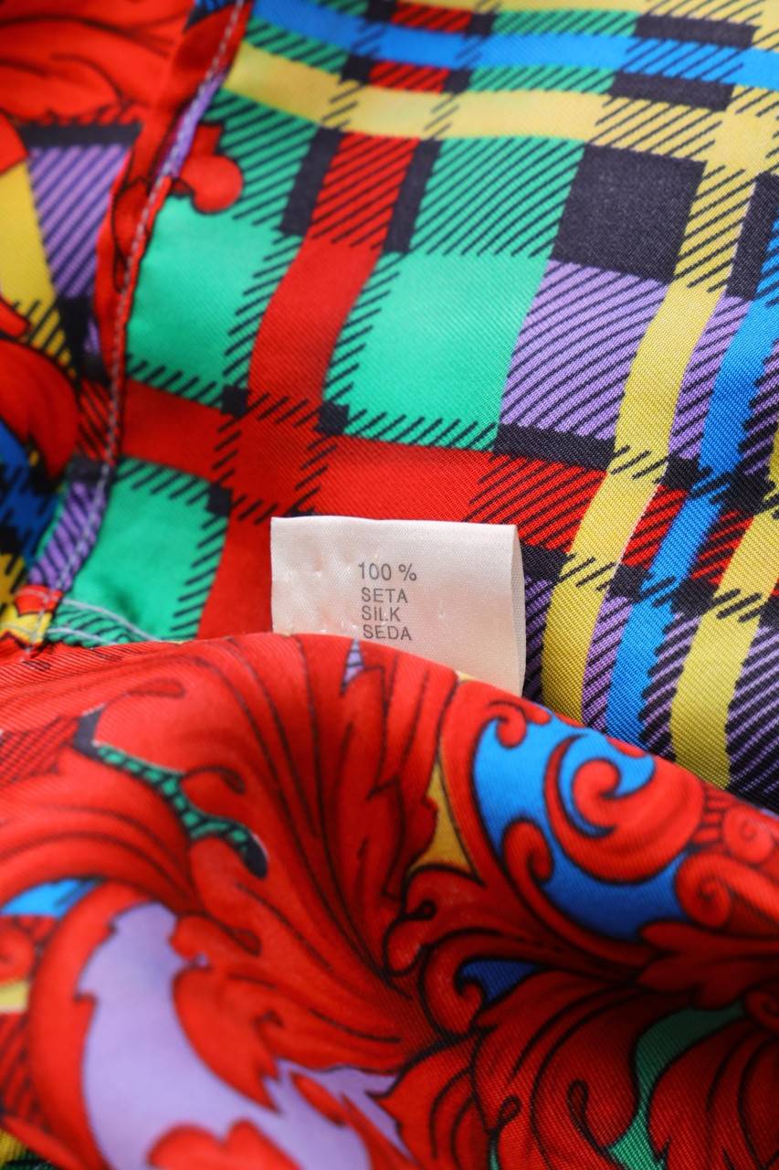 Carou V2 BY VERSACE Vintage-Hemd Aus Seide Mit Print
