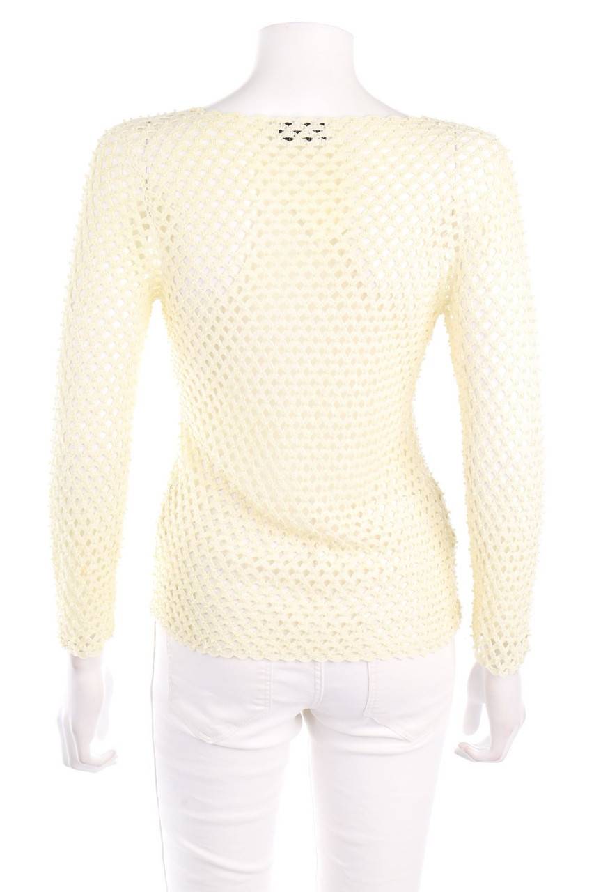 Carou Valentino LES TRICOTS Vintage-Strick-Pullover Mit Perlen