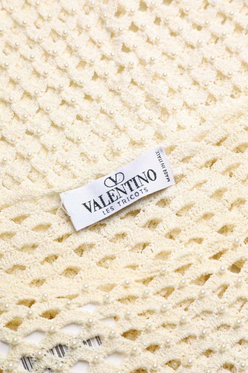 Carou Valentino LES TRICOTS Vintage-Strick-Pullover Mit Perlen