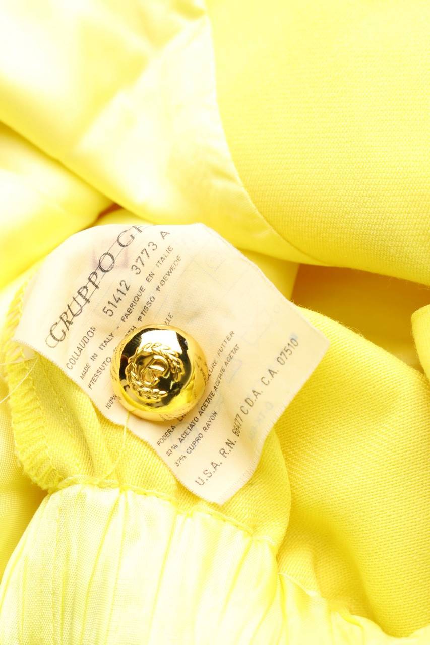 Carou VALENTINO MISS V 90s-Vintage-Kleid Aus Wolle Mit Logo-Knöpfen
