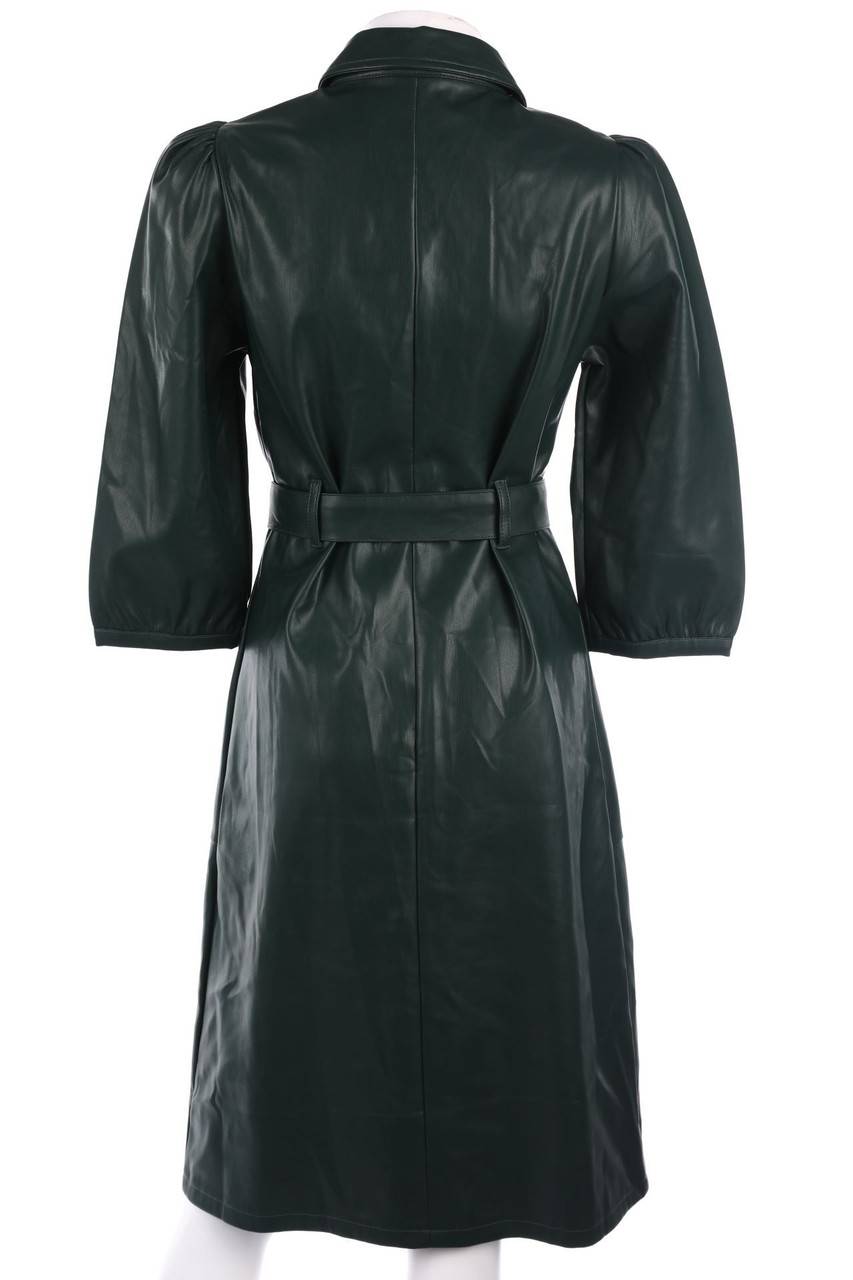 Carou VERO MODA Faux Leather-Blusenkleid Mit Gürtel