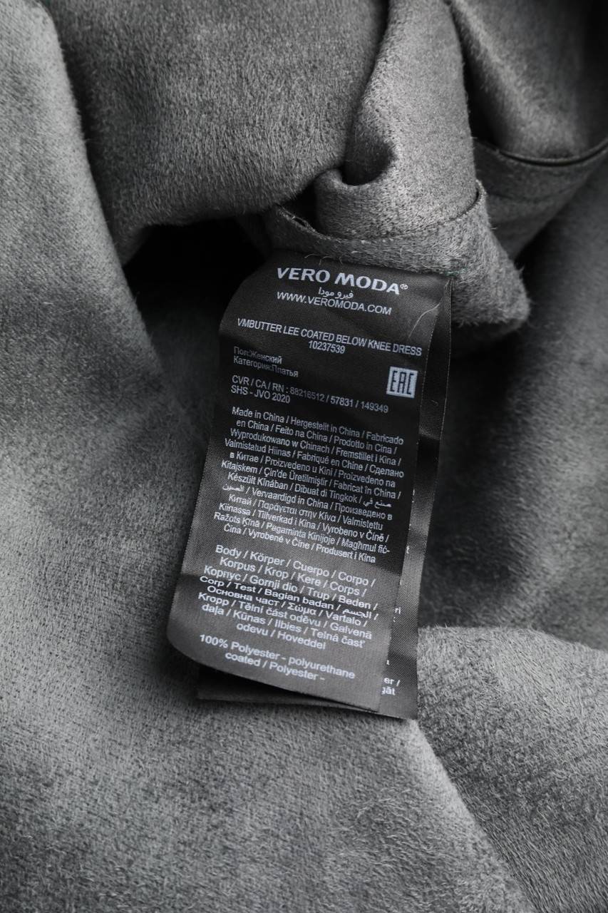 Carou VERO MODA Faux Leather-Blusenkleid Mit Gürtel
