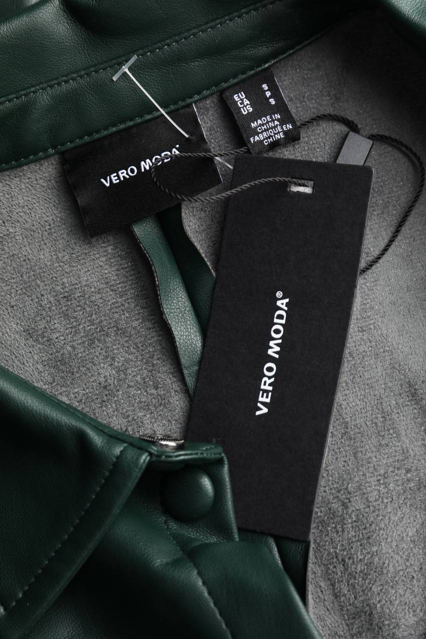 Carou VERO MODA Faux Leather-Blusenkleid Mit Gürtel