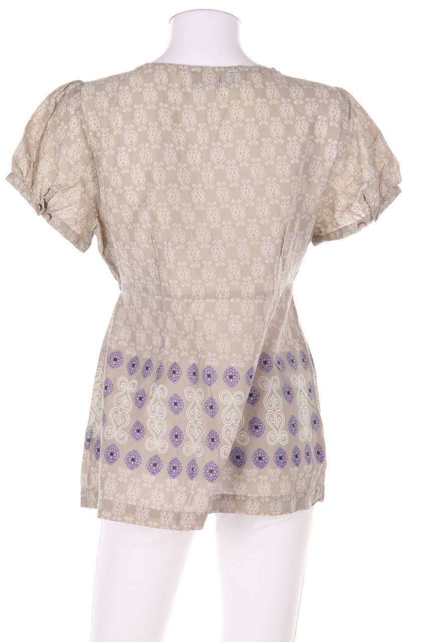 Carou VERO MODA Kurzarm-Bluse Mit Muster In Wickel-Optik