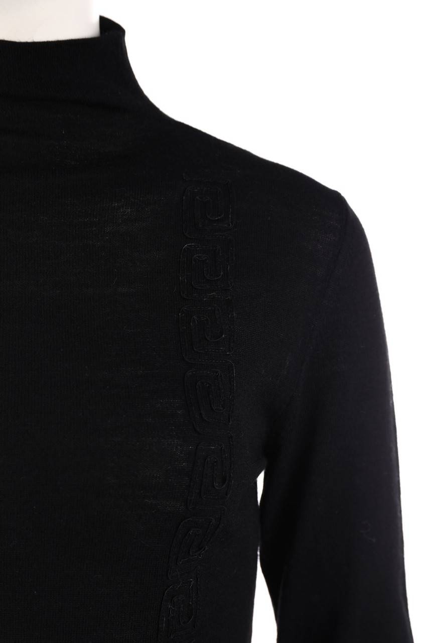 Carou VERSACE CLASSIC Strick-Pullover Aus Merinowolle Mit Logo-Applikation