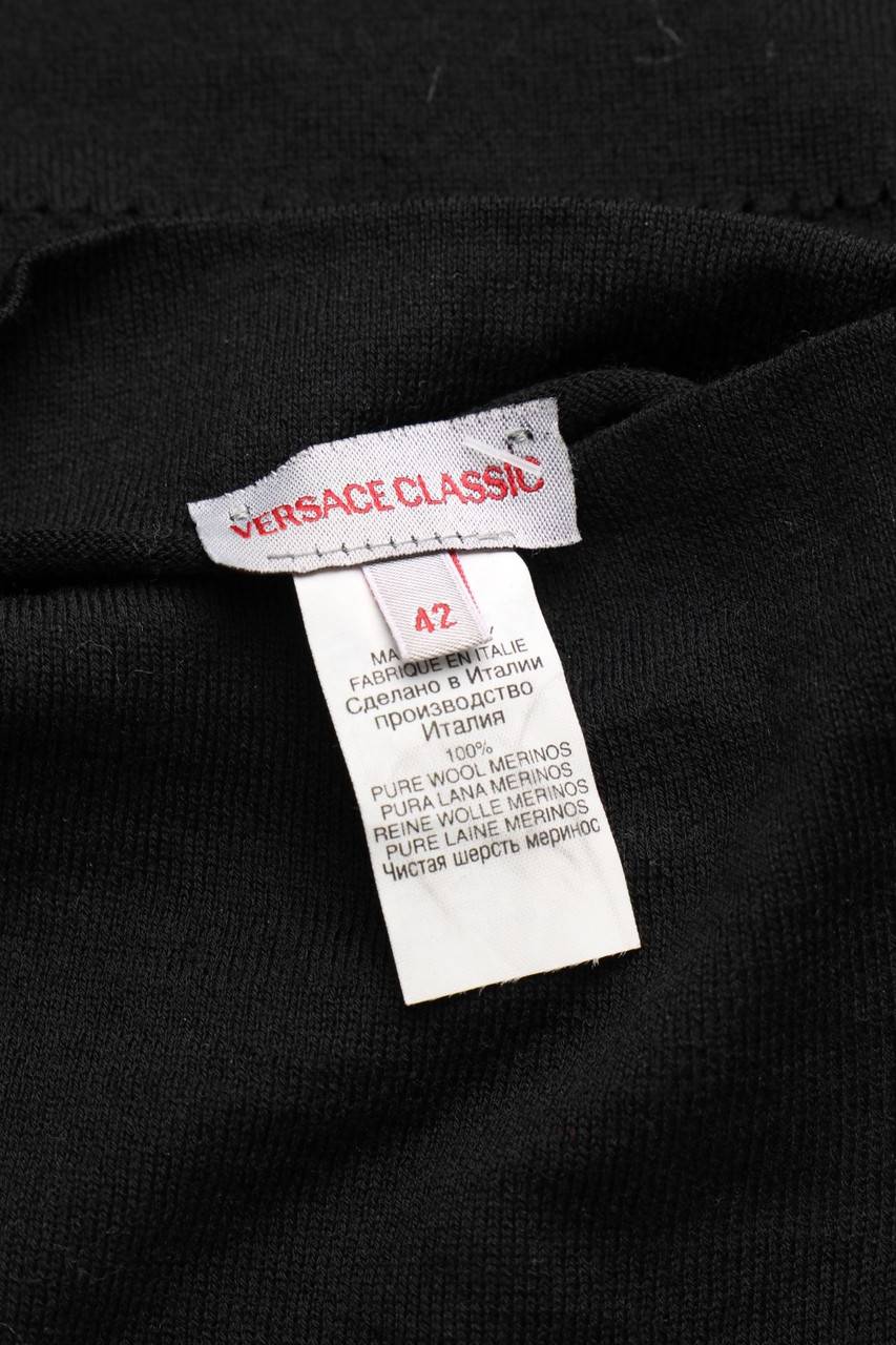 Carou VERSACE CLASSIC Strick-Pullover Aus Merinowolle Mit Logo-Applikation
