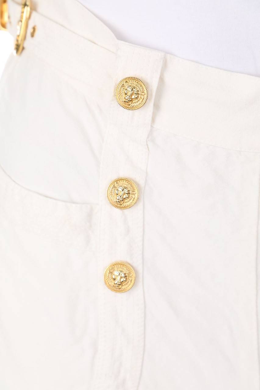 Carou VERSUS Gianni Versace Vintage-Hose Mit Schmuck-Knöpfen