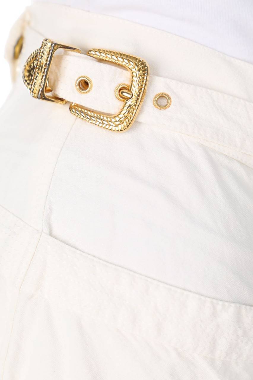 Carou VERSUS Gianni Versace Vintage-Hose Mit Schmuck-Knöpfen