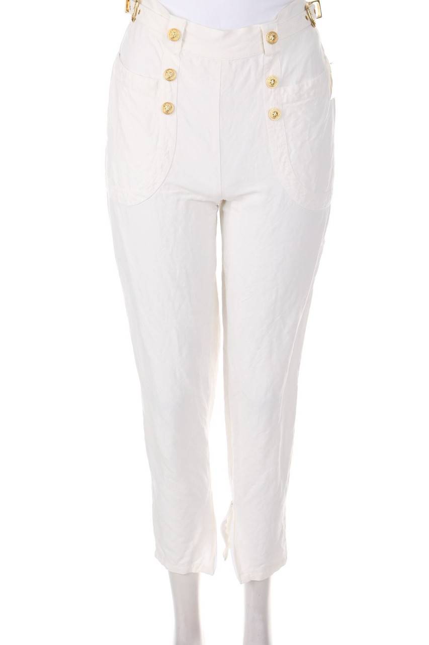 Carou VERSUS Gianni Versace Vintage-Hose mit Schmuck-Knöpfen