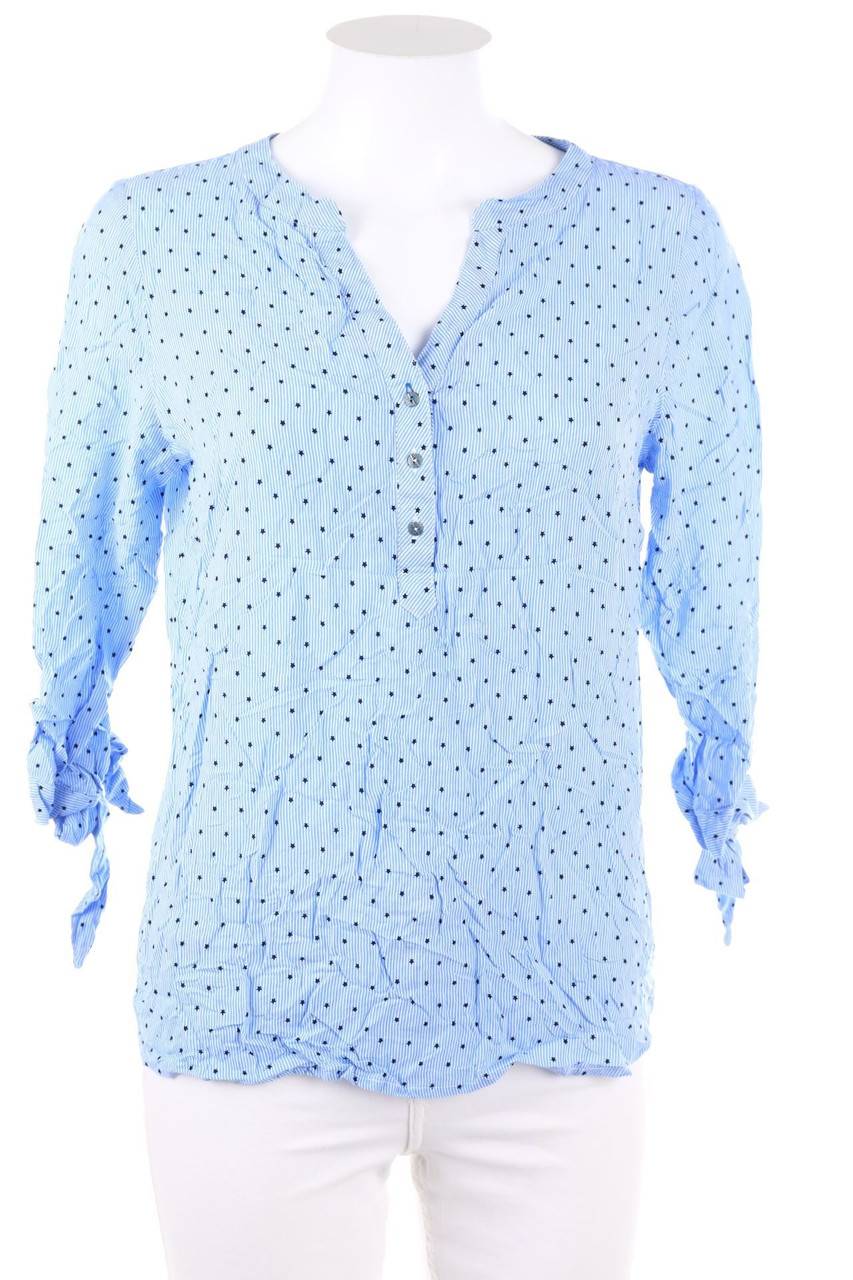 Carou VIA CORTESA Print-Bluse mit 3/4-Ärmel zum Knoten