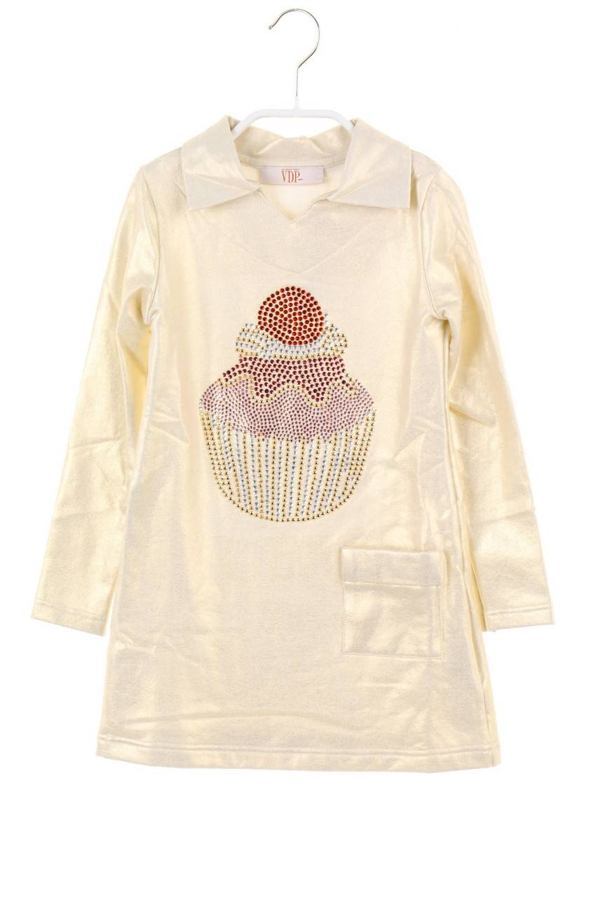 Carou VIA DELLE PERLE Metallic-Kleid Mit Strass-Steinen