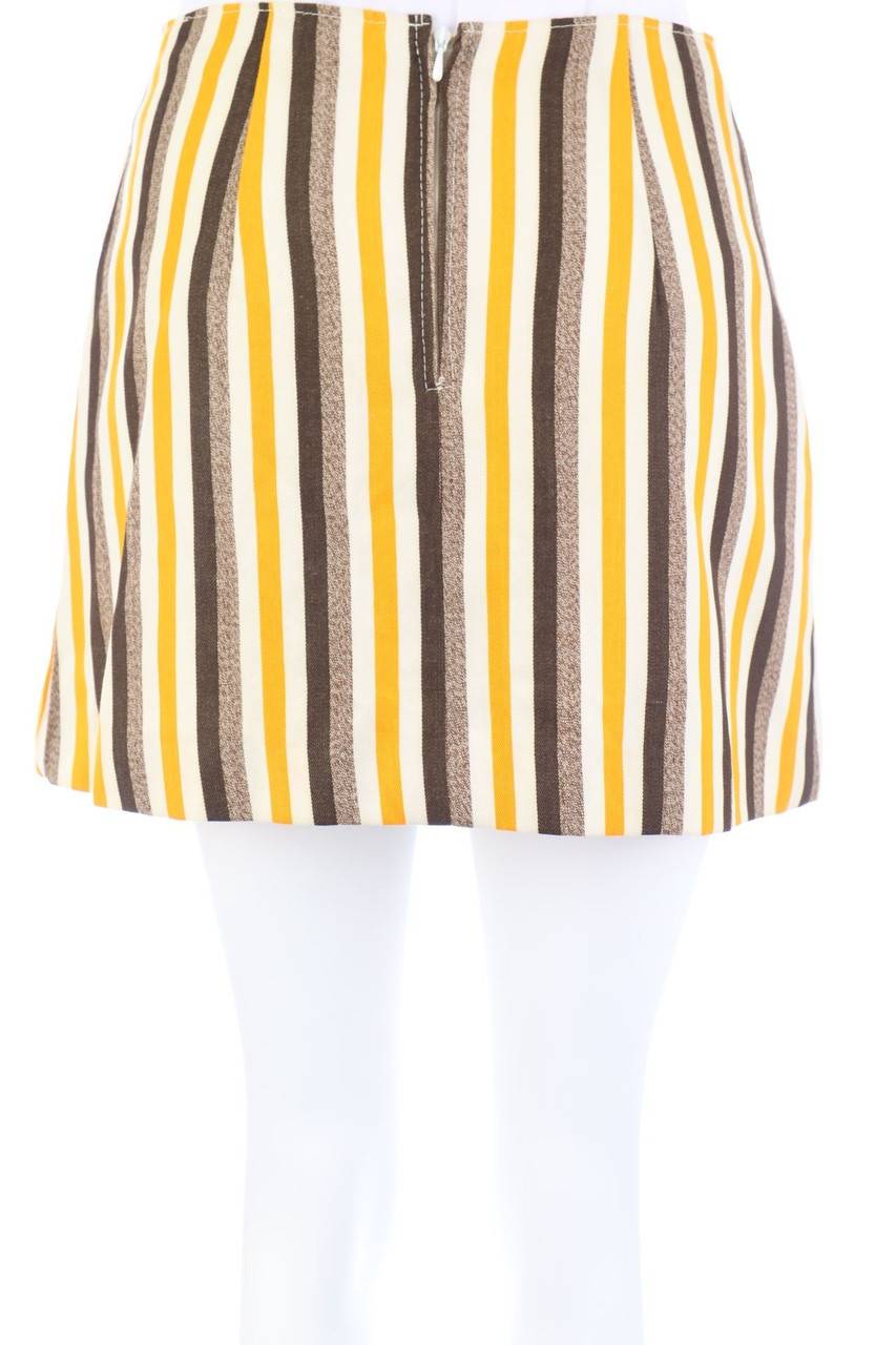 Carou VINTAGE 70s-Micro Mini-Falten-Rock Mit Streifen