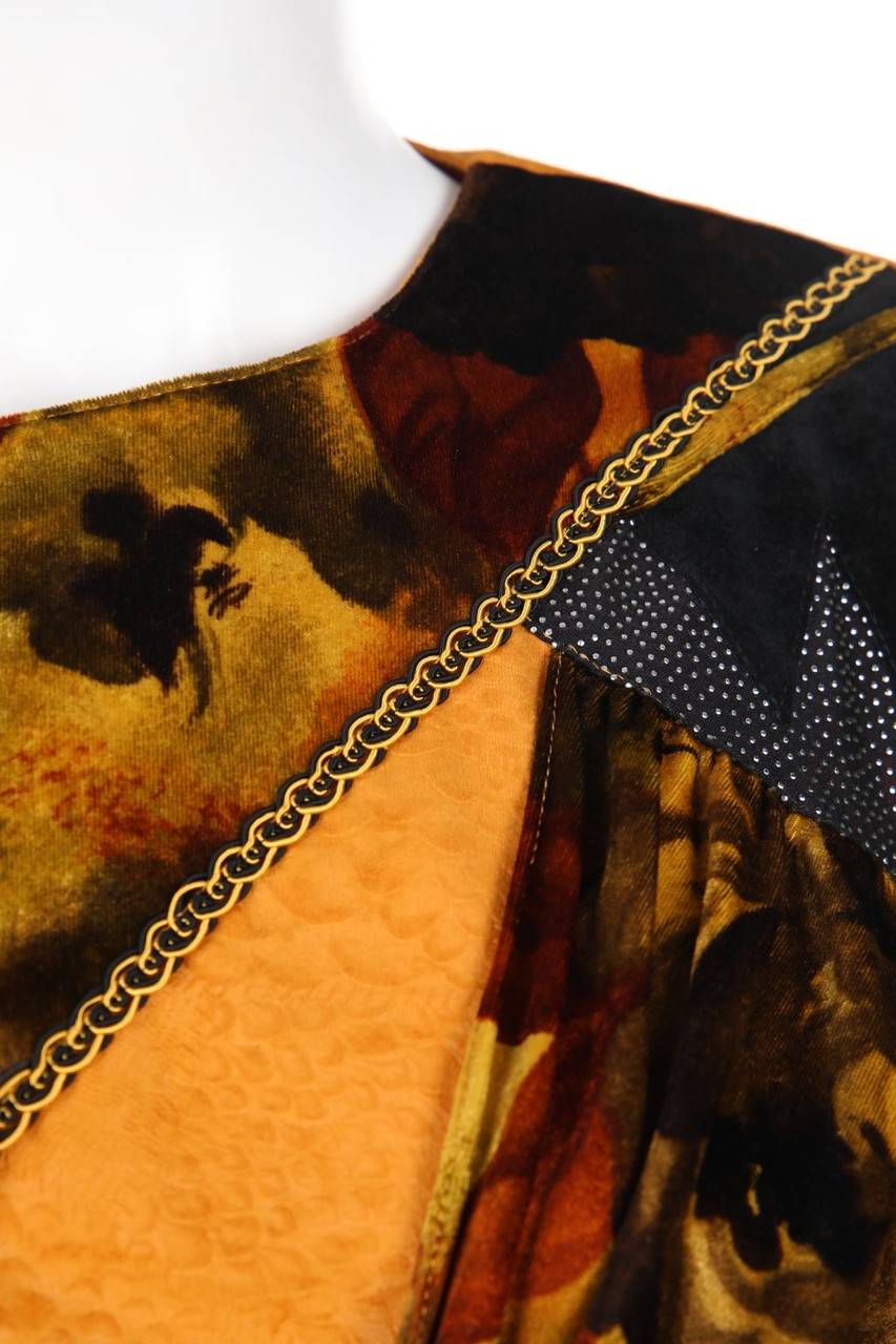 Carou VINTAGE 80s-90s-Batwing-Shirt Mit Floralem Muster