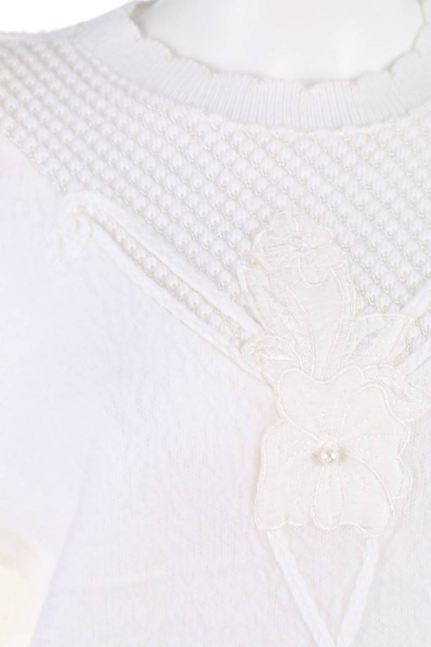 Carou VINTAGE 80s-Strick-Pullover Mit Applikationen