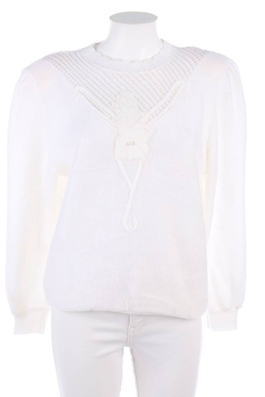 Carou VINTAGE 80s-Strick-Pullover mit Applikationen